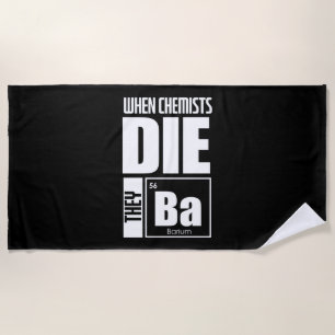 Scientist Gift Lovely Chemistry Beach Towel