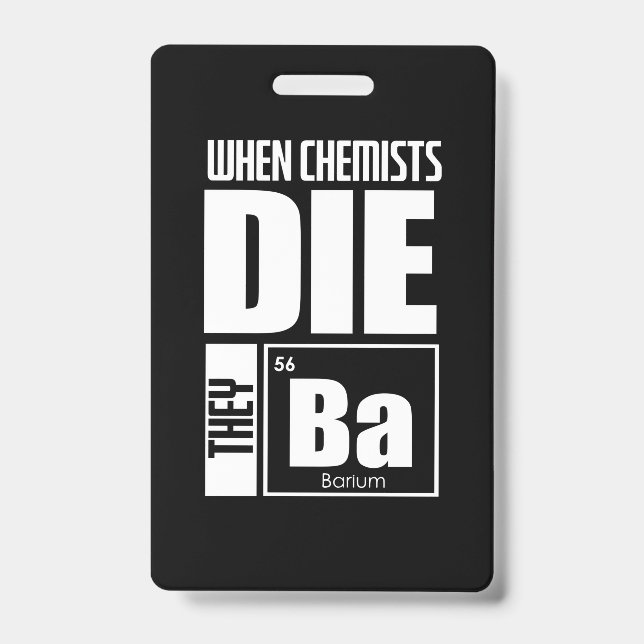 Scientist Gift | Lovely Chemistry ID Badge (Front)