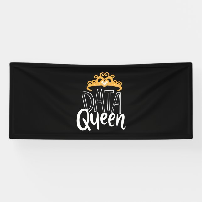 Scientist Gift | Proud Data Queen Banner (Horizontal)
