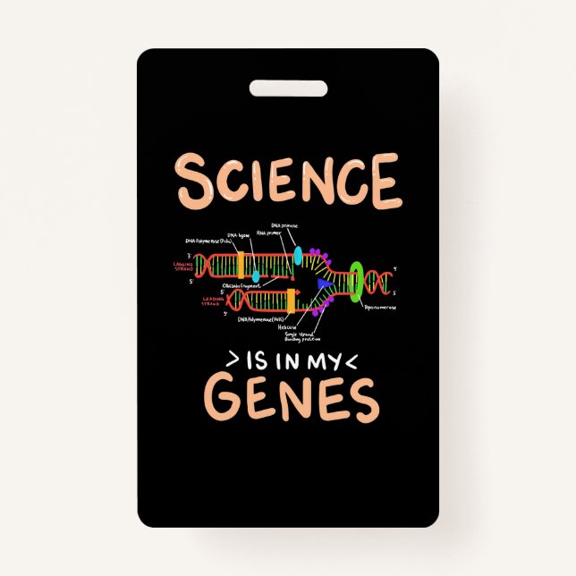 Scientist Gift | Science Is In My Genes ID Badge (Front)