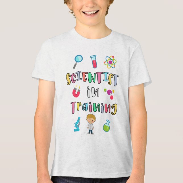 Scientist in Training for Young Scientists Tri-Blend Shirt (Front)