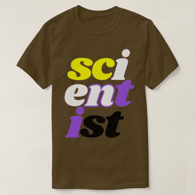 scientist nonbinary vertical no border T-Shirt (Design Front)