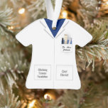 Scientist  Profession Ornament<br><div class="desc">Celebrate graduations or Christmas with this ornament for Scientists of all kinds: chemist,  physicist,  researcher,  professor,  biologist and more. Personalise with Name,  Facility,  title and your custom message and greeting.</div>