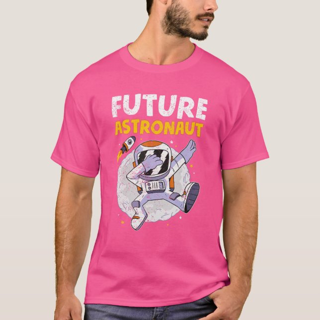 Scientist Space Travel Rocket  Dabbing Future Astr T-Shirt (Front)