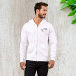 Scientist with Telescope Astronomy Science Humour  Hoodie<br><div class="desc">Step into the universe with our Men’s Full-Zip Hoodie, showcasing a stunning graphic of an astronomer peering through a telescope. Perfect for stargazers and dreamers, this hoodie combines comfort with a touch of celestial charm. Crafted from soft, high-quality fabric, it offers warmth and durability for everyday wear. The full-zip design...</div>
