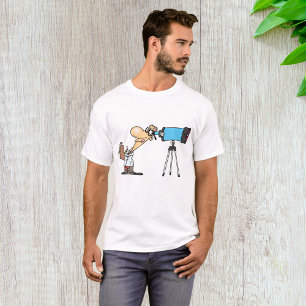Scientist with Telescope Astronomy Science Humour  T-Shirt