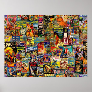 SciFi Comic Collage Poster
