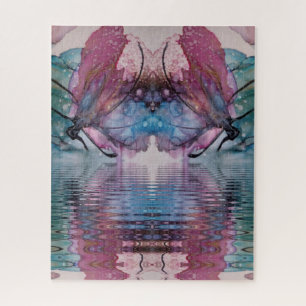 Scifi Fantasy Butterfly Water reflection Abstract  Jigsaw Puzzle