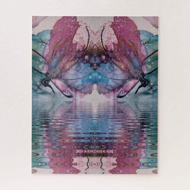 Scifi Fantasy Butterfly Water reflection Abstract  Jigsaw Puzzle (Vertical)