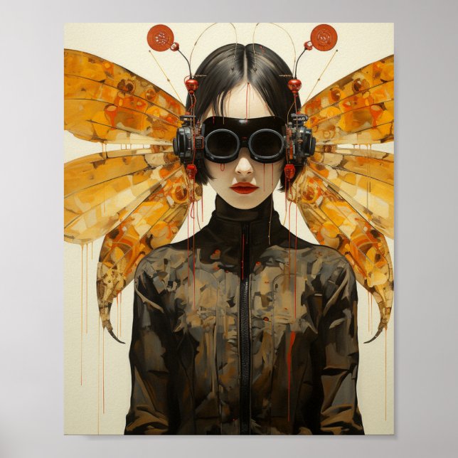 Scifi Insect Woman Poster (Front)