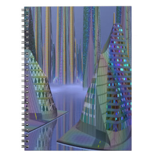 SciFi Scene, the Planet Tamara on spiral notebook