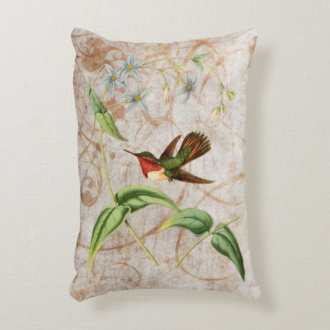 Scintillant Hummingbird Decorative Cushion (Front(Vertical))