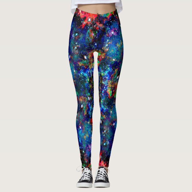 Scintillation Star Field All Over Print Leggings (Front)