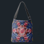 Scintillation Zen Lotus Crossbody Bag<br><div class="desc">In a stellar kaleidoscope the spirit of the Zen Lotus centers its energy. Center your energy and become as one with this cosmic tote of the new age. Pack your bag with your mat and block and blanket and head for the ashram to do your practice. Perfect for all your...</div>