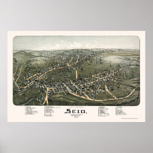Scio, OH Panoramic Map - 1899b Poster