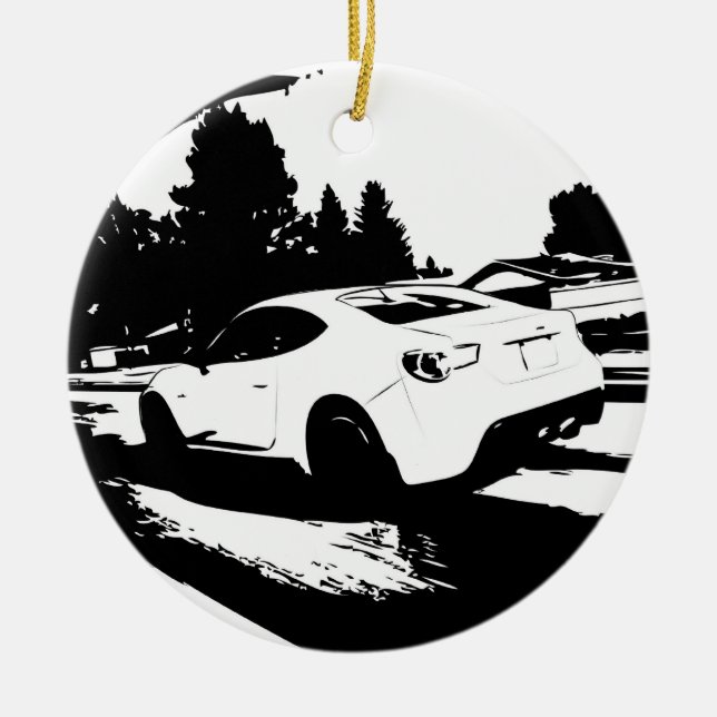 Scion FR-S Rolling Shot Ceramic Tree Decoration (Front)