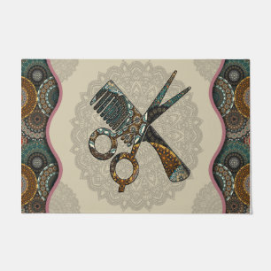 Scissor And Brusher Mat, Hair Stylist Doormat