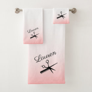 Scissor and Comb Personal Bath Towel Set