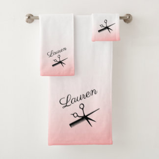 Scissor and Comb Personal Bath Towel Set