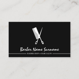 Scissor Cut Barber Booking Business Card