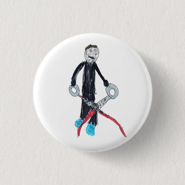 Scissor Man By Claire 3 Cm Round Badge (Front)