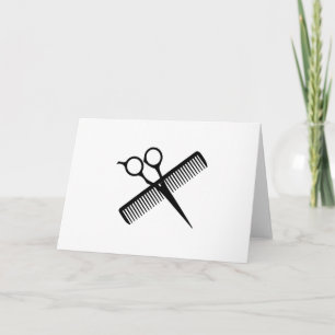 SCISSORS AND COMB CARD