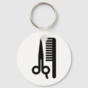 Scissors and Comb Key Ring
