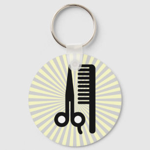 Scissors and Comb Key Ring