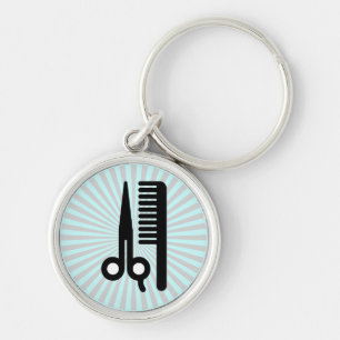 Scissors and Comb Key Ring