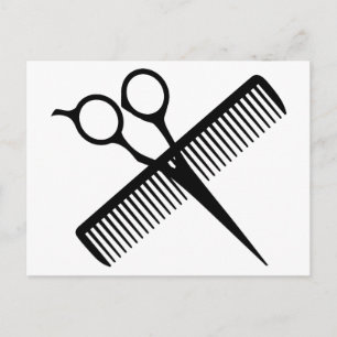 Scissors and Comb Postcard