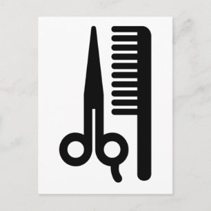 Scissors and Comb Postcard