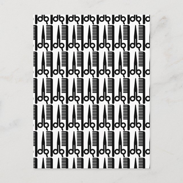 Scissors and Comb Postcard (Front)