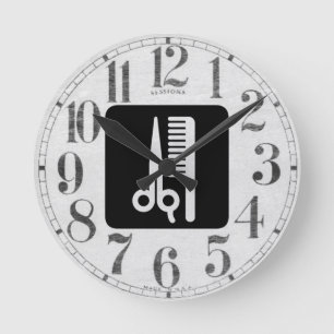 Scissors and Comb Round Clock