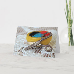 Scissors and yarn card
