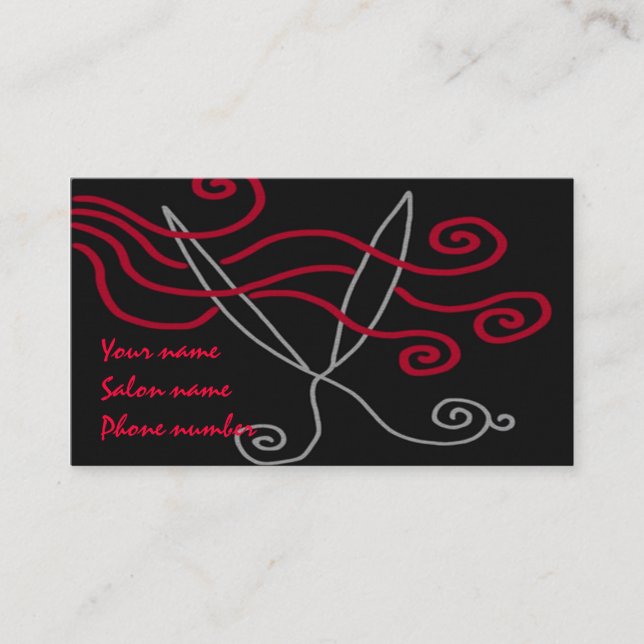 Scissors Appointment Card (Front)