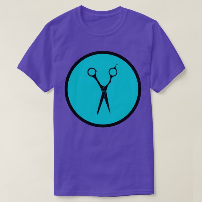 Scissors Blue T-Shirt (Design Front)