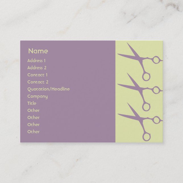 Scissors - Chubby Business Card (Front)