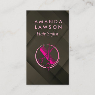 Scissors Comb Logo Hair Stylist Business Card