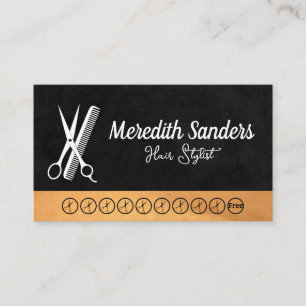 Scissors Comb Logo   Punch Card