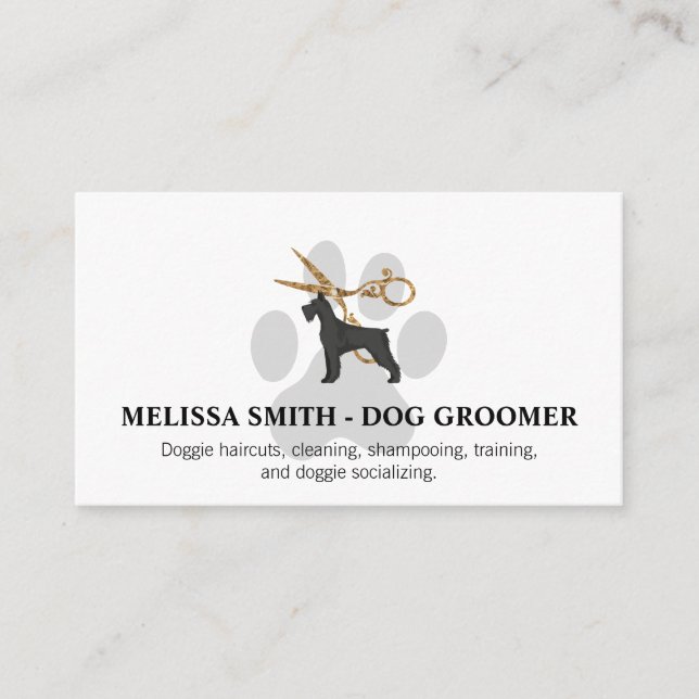 Scissors | Dog Groomer Business Card (Front)