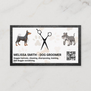 Scissors Doggies QR code Business Card