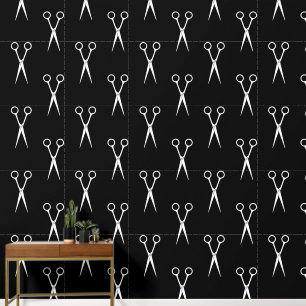 Scissors Hair Stylist Pattern Wallpaper