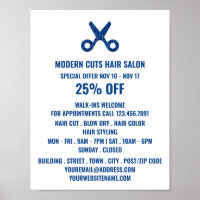 Scissors Logo, Hair Stylist, Hair Salon Advert