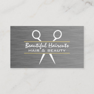 Scissors Metal Texture Business Card