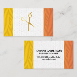 Scissors Modern Art Weave Pattern Appointment Card