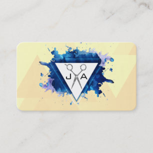 Scissors Monogram Hair Stylist Modern Appointment Card