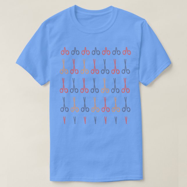 Scissors Pattern T-Shirt (Design Front)