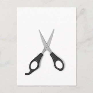scissors postcard
