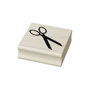Scissors Rubber Stamp