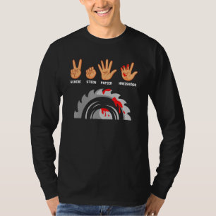 Scissors Stone Paper Circular Saw Lumberjack Tree  T-Shirt